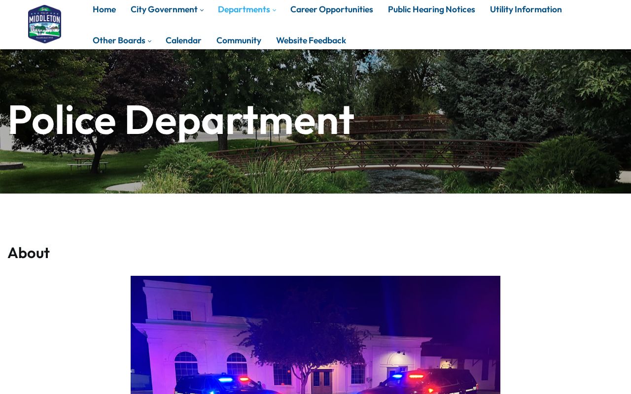 Middleton Police Department official page for city records